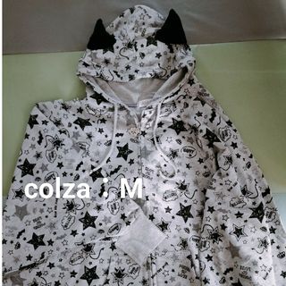 コルザ(COLZA)のcolza✾デザインパーカー/レディース/M/グレー/耳付きフード　デビル(パーカー)