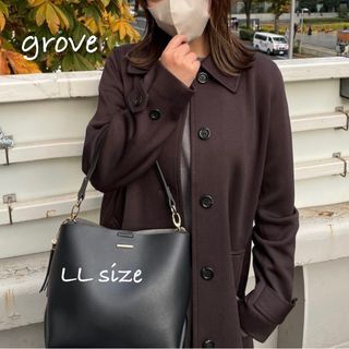 グローブ(grove)のgrove ロングコート ブラウン 茶色 サマンサモスモス (ロングコート)