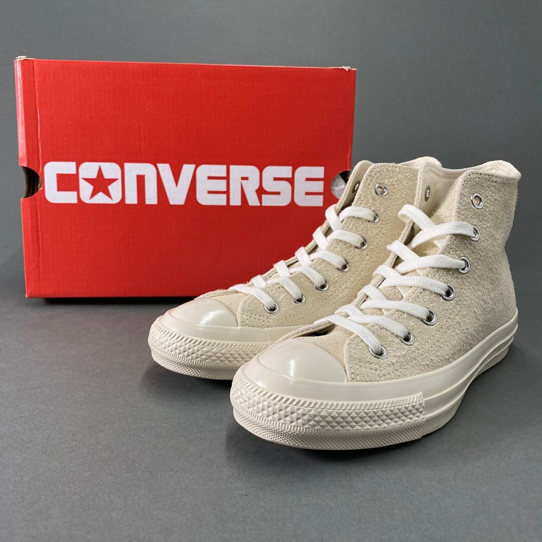 L9《未使用》converse コンバース × Ungrid アングリッド ALL STAR Hi 23.5cm アイボリー スウェード ハイカット スニーカー9ヒール高さ