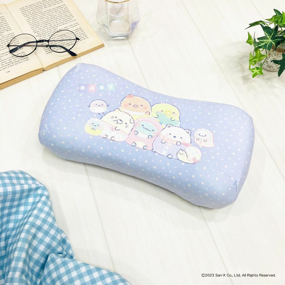 モリピロ すみっコぐらし 低反発クッション パステル パープル 約 30cm x インテリア/住まい/日用品の寝具(枕)の商品写真