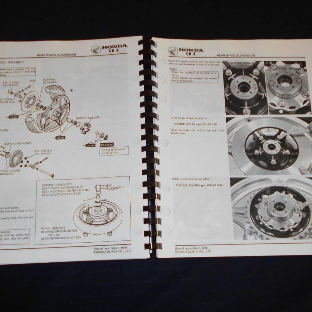 ホンダ(ホンダ)のホンダ CBX1000 ショップマニュアル（英文）・サービスマニュアル 自動車/バイクのバイク(カタログ/マニュアル)の商品写真