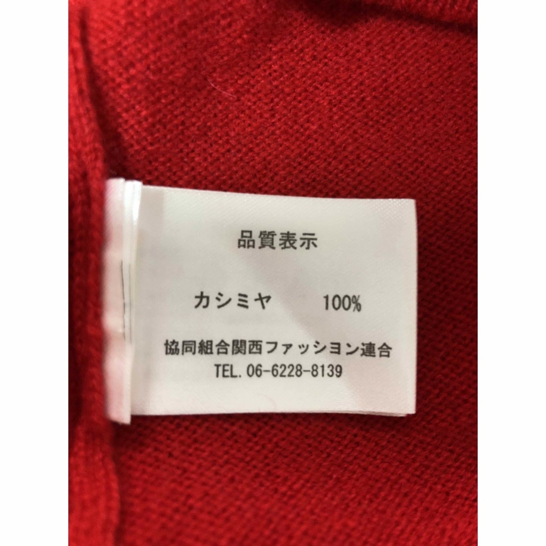 Pure Cashmere（ピュアカシミヤ）カシミヤVベストメンズ　サイズL 赤 メンズのトップス(ニット/セーター)の商品写真