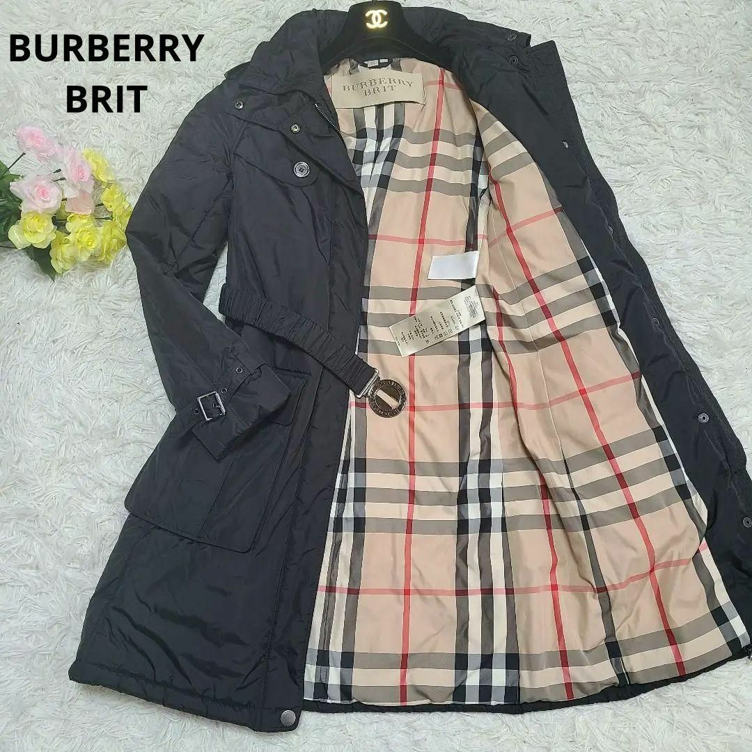 BURBERRY - 美品 バーバリーブリット ダウンコート メガチェック S 腰