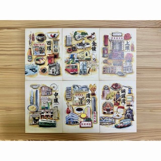 【最終価格】香港土産　ポストカード6枚セット(写真/ポストカード)