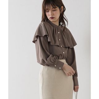 ナチュラルクチュール(natural couture)のナチュラルクチュール ひらりケープブラウス(シャツ/ブラウス(長袖/七分))