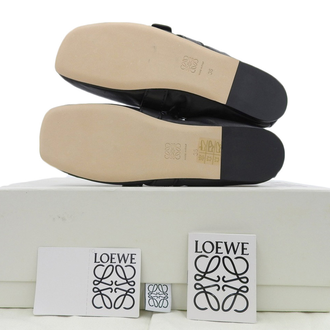 LOEWE(ロエベ)のロエベ 新品同様 Loewe ロエベ Gate knotted leather loafers ローファー パンプス レディース ブラック 36 36 レディースの靴/シューズ(ハイヒール/パンプス)の商品写真