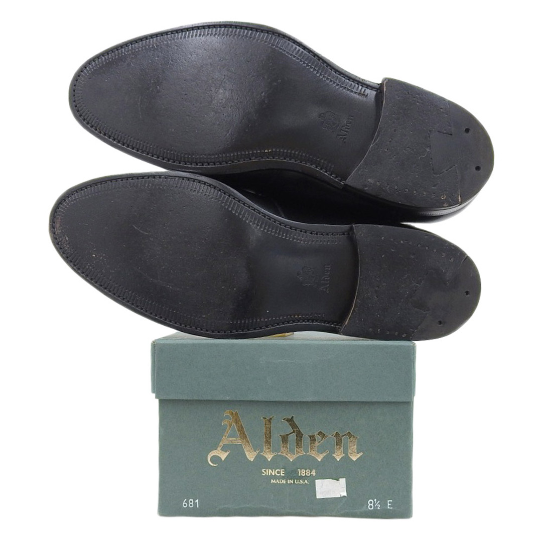 Alden(オールデン)のオールデン 美品 ALDEN オールデン 681 カーフ アバディーンラスト フルストラップローファー シューズ メンズ ブラック 8 1/2 8.5 メンズの靴/シューズ(その他)の商品写真