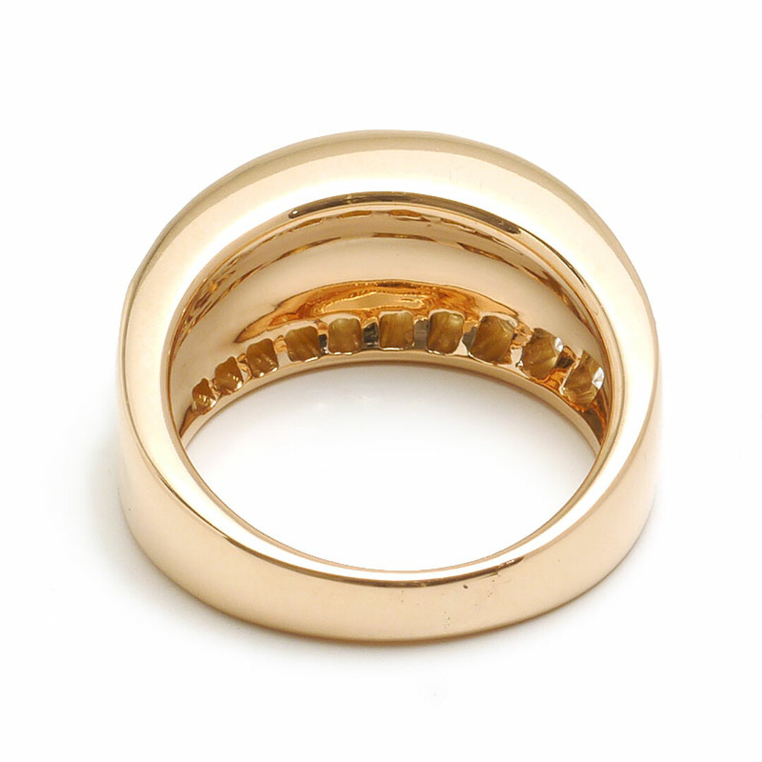 ダイヤモンドリング 約12号 K18PG・ダイヤ0.96ct 20石 美品 レディースのアクセサリー(リング(指輪))の商品写真