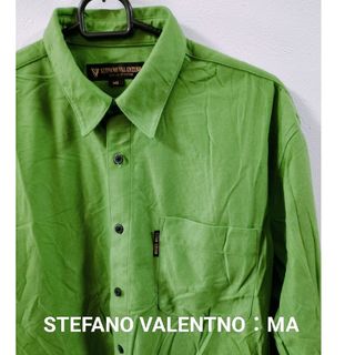 ステファノバレンチノ(STEFANO VALENTINO)のSTEFANO VALENTNO✾お洒落シャツ/メンズ/MA/ライム/グリーン(シャツ)