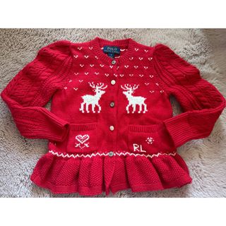 ポロラルフローレン(POLO RALPH LAUREN)のラルフローレン　キッズ　ノルディック柄カーディガン　4Y(カーディガン)