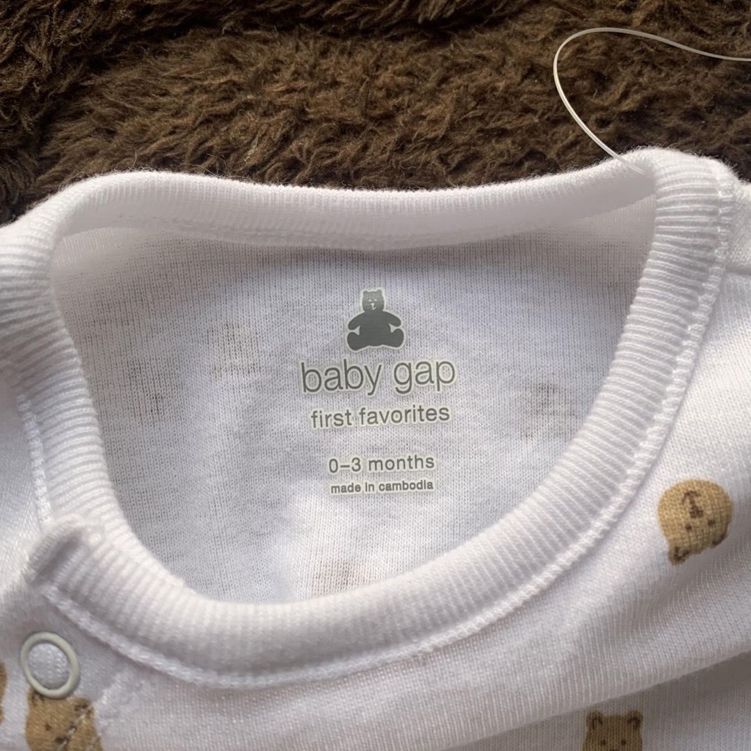 babyGAP(ベビーギャップ)のT様専用☆GAP ロンパース　クマ 60 キッズ/ベビー/マタニティのベビー服(~85cm)(ロンパース)の商品写真