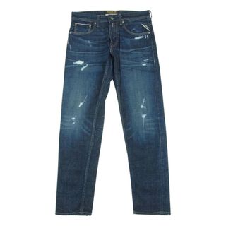 リプレイ(Replay)のREPLAY リプレイ STRETCH SELVEDGE セルビッチ リペア ストレート デニム パンツ トルコ製 インディゴブルー系 W30 L32【中古】(デニム/ジーンズ)