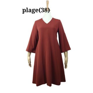 プラージュ(Plage)の美品 plage プラージュ　フレアスリーブワンピース(ひざ丈ワンピース)