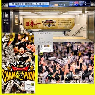 ハンシンタイガース(阪神タイガース)の【販売エリア限定＝即完売】『阪神タイガース日本一決定＆岡田監督胴上げタオル』組み(その他)