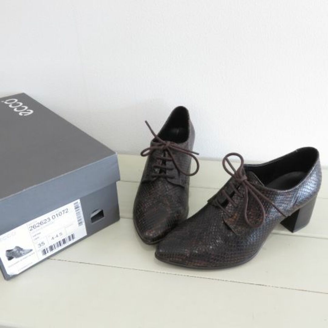 ECCO(エコー)のecco エコー　スネイクレザー　ヒール　パンプス　３５ レディースの靴/シューズ(ハイヒール/パンプス)の商品写真