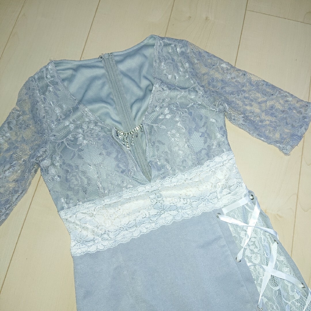 アイスグレー　キャバドレス　Sサイズ　デイジーストア レディースのフォーマル/ドレス(ミニドレス)の商品写真