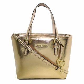 マイケルコース(Michael Kors)の【新品】マイケルコース バッグ トートバッグ Michael Kors ジェット セット トラベル メタリック XS エクストラ スモール キャリーオール コンバーチブル トップジップ 2WAY ミニ トート 斜め掛け 35H3GTVT0M レディース(トートバッグ)