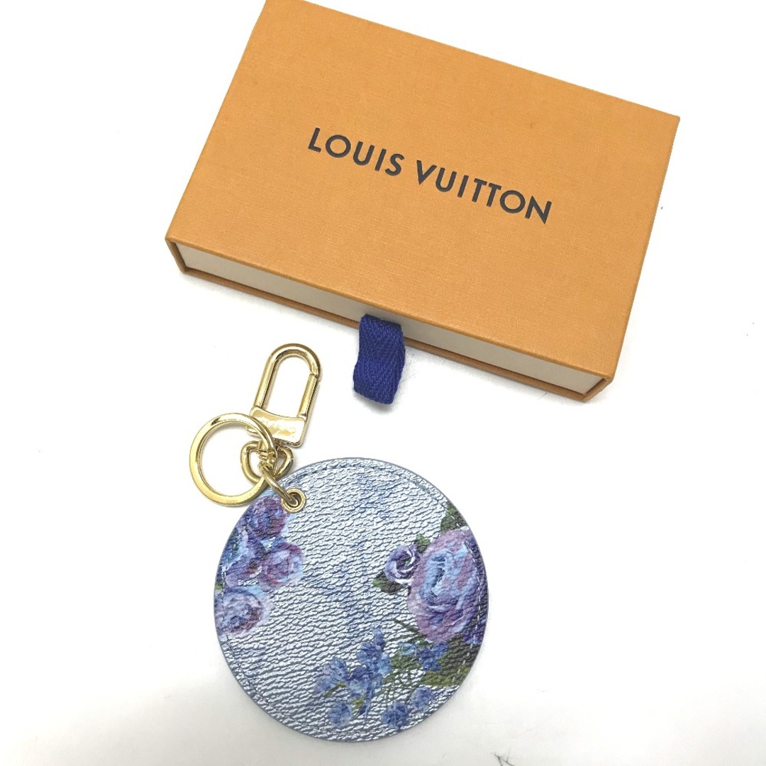 LOUIS VUITTON(ルイヴィトン)のルイヴィトン LOUIS VUITTON ポルト クレ イリュストレ LV ガーデン 	M00877 フラワー 花 バッグチャーム キーホルダー レザー ブルー 未使用 レディースのファッション小物(キーホルダー)の商品写真