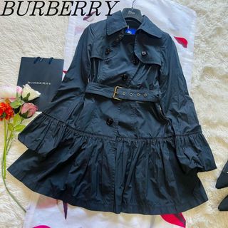 バーバリーブルーレーベル(BURBERRY BLUE LABEL)の【良品】BURBERRY BLUE LABEL トレンチコート ネイビー 38(トレンチコート)