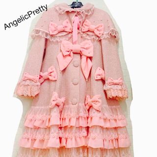 アンジェリックプリティー(Angelic Pretty)のレア　アンジェリックプリティ　doll princess コート　ケープ　ピンク(ロングコート)