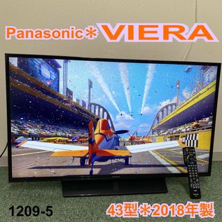 パナソニック(Panasonic)の送料込み＊パナソニック 液晶テレビ ビエラ 43型 2018年製＊1209-5(テレビ)