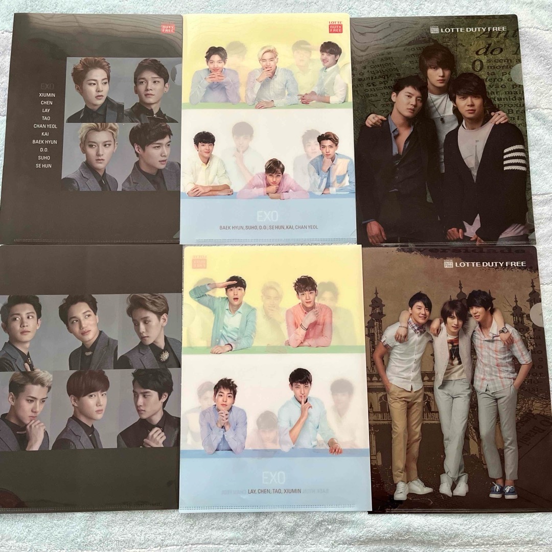 ⭐︎JYJ&EXO⭐︎クリアファイル合計6枚セット エンタメ/ホビーのCD(K-POP/アジア)の商品写真