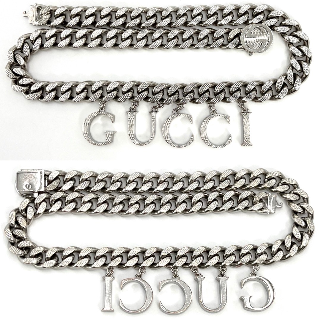GUCCI - グッチ 675769 GUCCI スクリプトロゴ ネックレス GUCCI - グッチ 675769 GUCCI スクリプトロゴ ネックレス