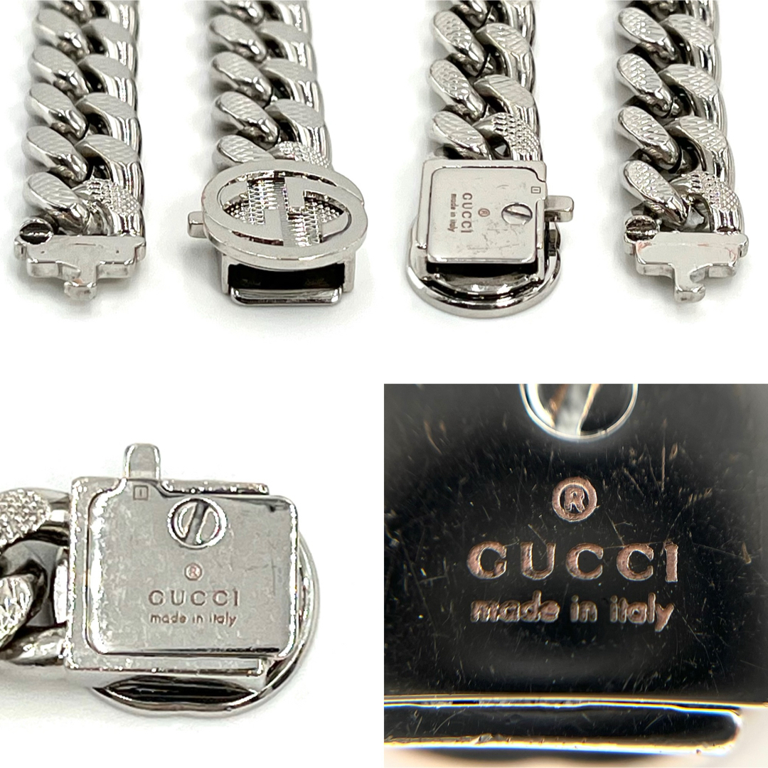 Gucci(グッチ)のグッチ 675769 GUCCI スクリプトロゴ ネックレス シルバーカラー レディースのアクセサリー(ネックレス)の商品写真