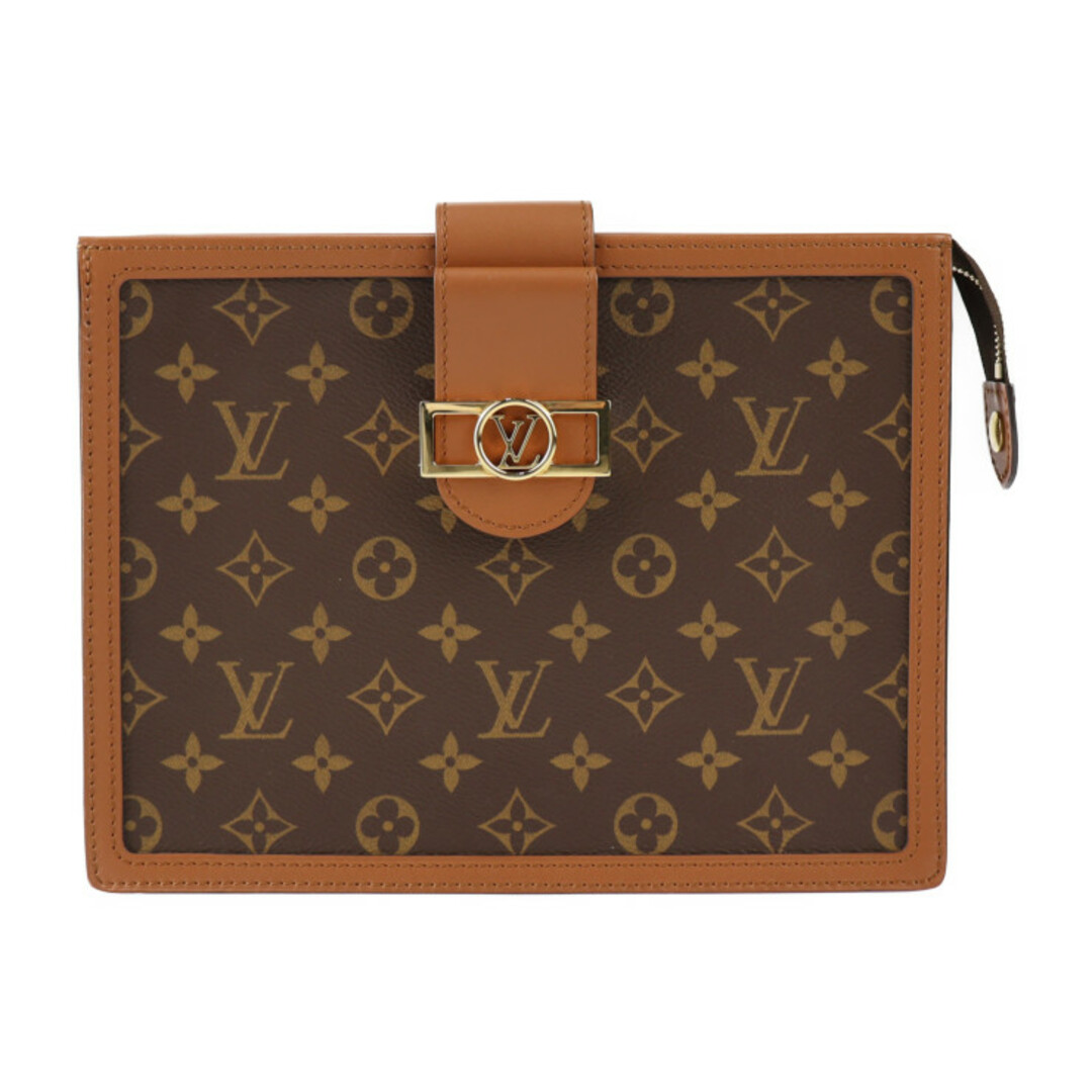 LOUIS VUITTON(ルイヴィトン)のLOUIS VUITTON ルイ ヴィトン モノグラムリバース ポシェット ドーフィーヌ セカンドバッグ M69184 PVC レザー  ブラウン系 ゴールド金具  クラッチバッグ ポーチ ビトン 【本物保証】 レディースのバッグ(クラッチバッグ)の商品写真