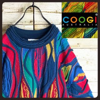 クージー(COOGI)の即完売 coogi クージー 立体 編込み 3Dニット マルチカラー 総柄(ニット/セーター)