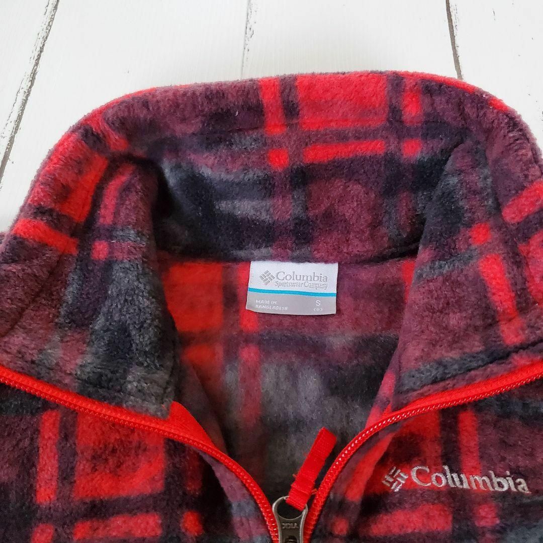 Columbia(コロンビア)の美品　コロンビア　キッズ　ジップ　フリース　S（130）暖かい　赤 キッズ/ベビー/マタニティのキッズ服男の子用(90cm~)(ジャケット/上着)の商品写真