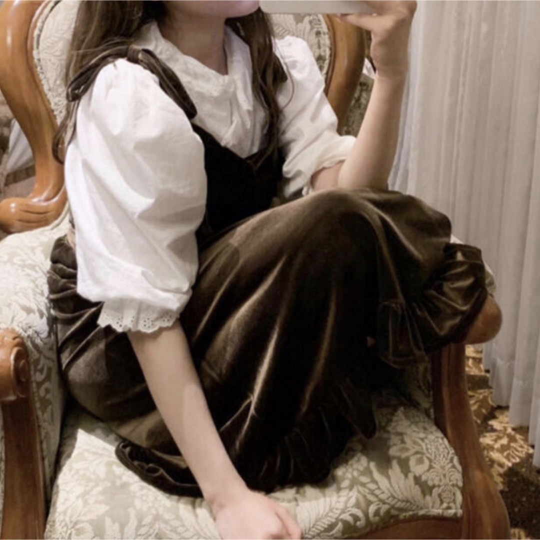 AKBおぎゆかちゃん着用treat urself ベロアワンピースの通販 by