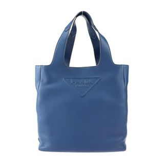 プラダ(PRADA)のPRADA プラダ VITELLO DAINO  トートバッグ 2VG092 レザー   ブルー   ヴィッテロダイノトート 【本物保証】(トートバッグ)