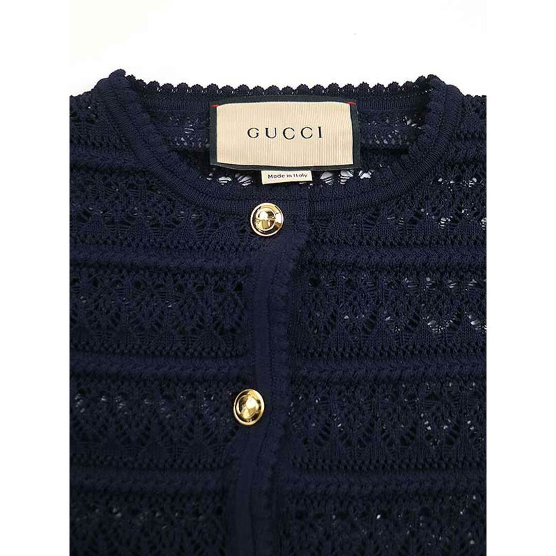 GUCCI - GUCCI グッチ 23SS コットンレースカーディガン 743288 GUCCI - GUCCI グッチ 23SS コットンレースカーディガン 743288