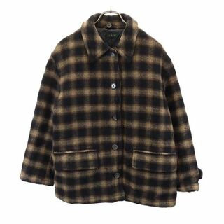 ジェイクルー(J.Crew)のジェイクルー チェック 長袖 中綿ジャケット S ブラウン系 J.CREW メンズ 古着 【231209】(ダウンジャケット)