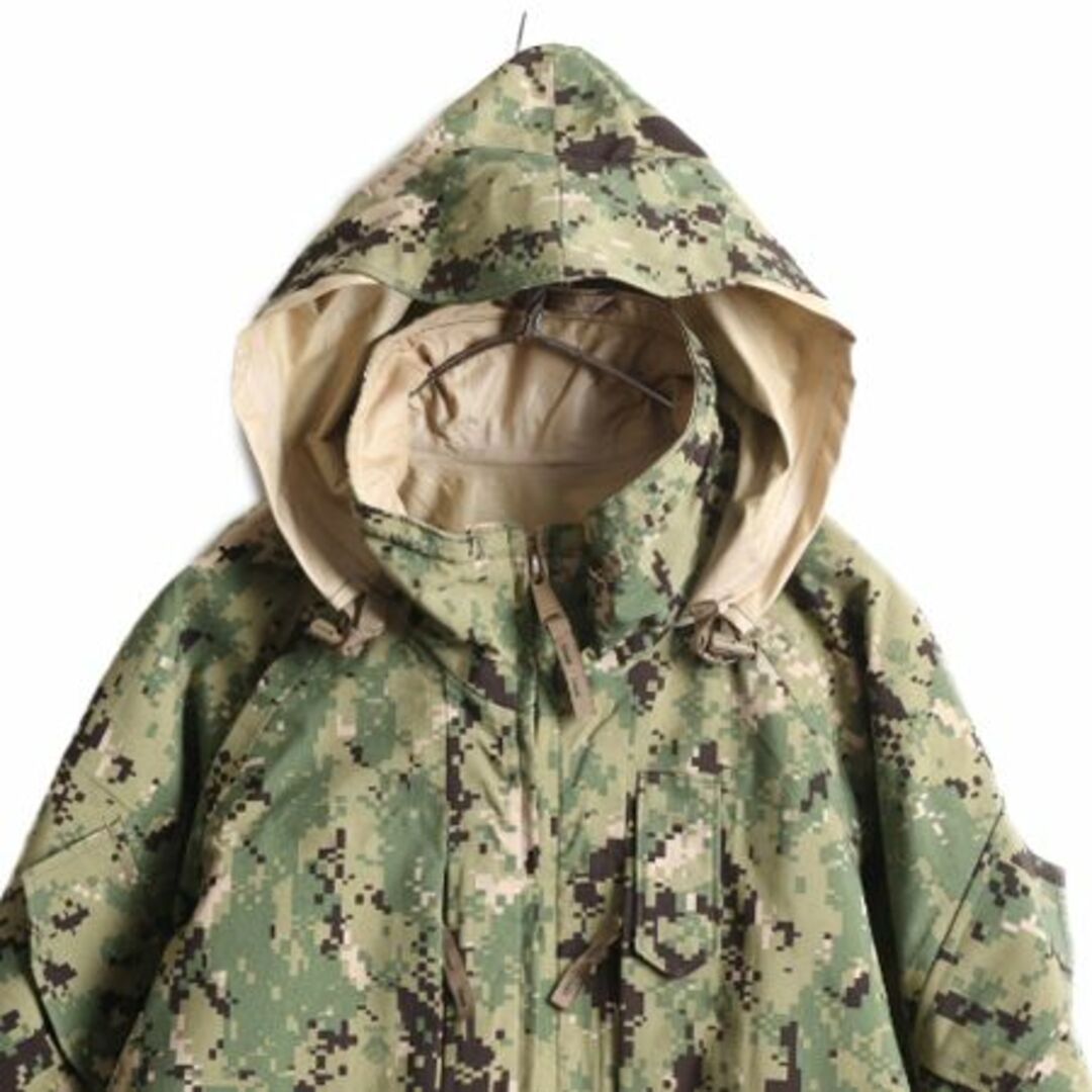 米軍実物 US NAVY デジタル ウッドランドカモ ゴアテックス ジャケット エンタメ/ホビーのミリタリー(戦闘服)の商品写真
