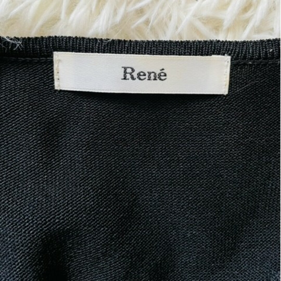 René(ルネ)の【Rene】ルネ シースルーニット ロングワンピース ブラック 34 レディース レディースのワンピース(ロングワンピース/マキシワンピース)の商品写真