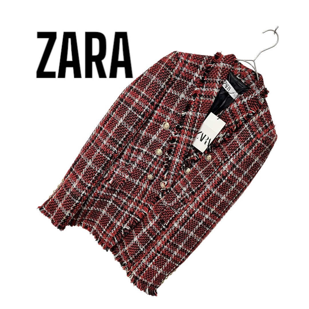 ZARA(ザラ)の658. ZARA ツイードテーラードジャケット レディースのジャケット/アウター(テーラードジャケット)の商品写真