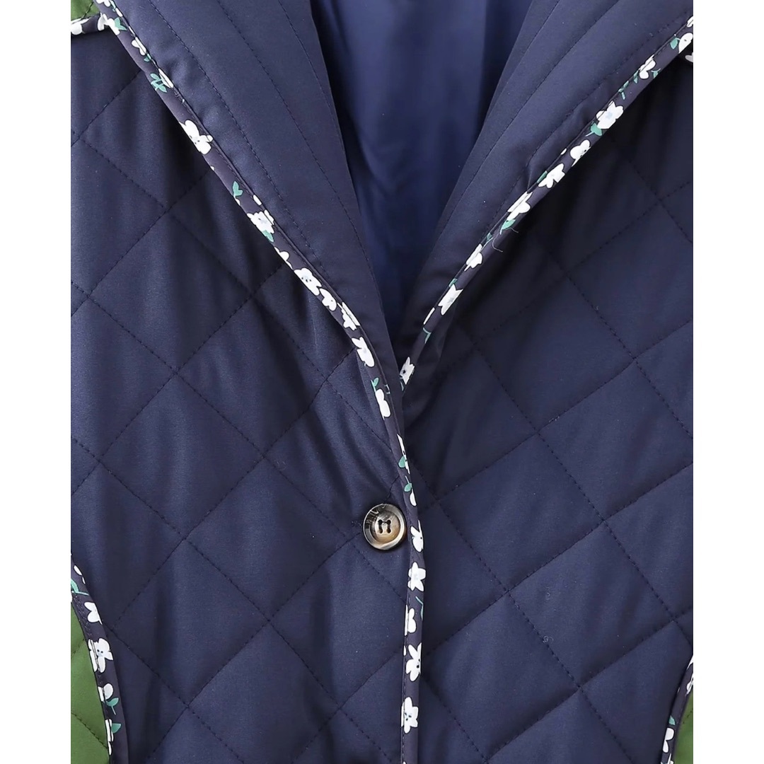 🪅12月新作🎁13093◆デザイン 花柄 ダウン ジャケット コート レディースのジャケット/アウター(ダウンコート)の商品写真