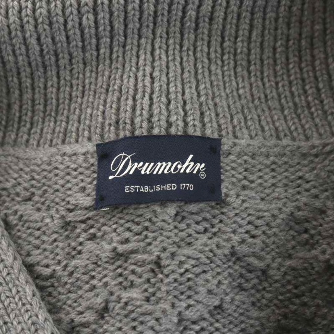 Drumohr - DRUMOHR カーディガン ケーブル ウール 42 XS グレー /AN12