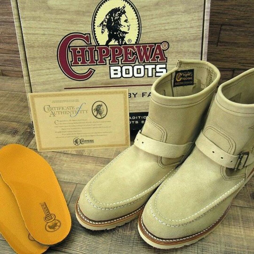 CHIPPEWA(チペワ)の黒タグ 新品 デッド チペワ 97875 スエード ブーツ サンド 27.0 ① メンズの靴/シューズ(ブーツ)の商品写真