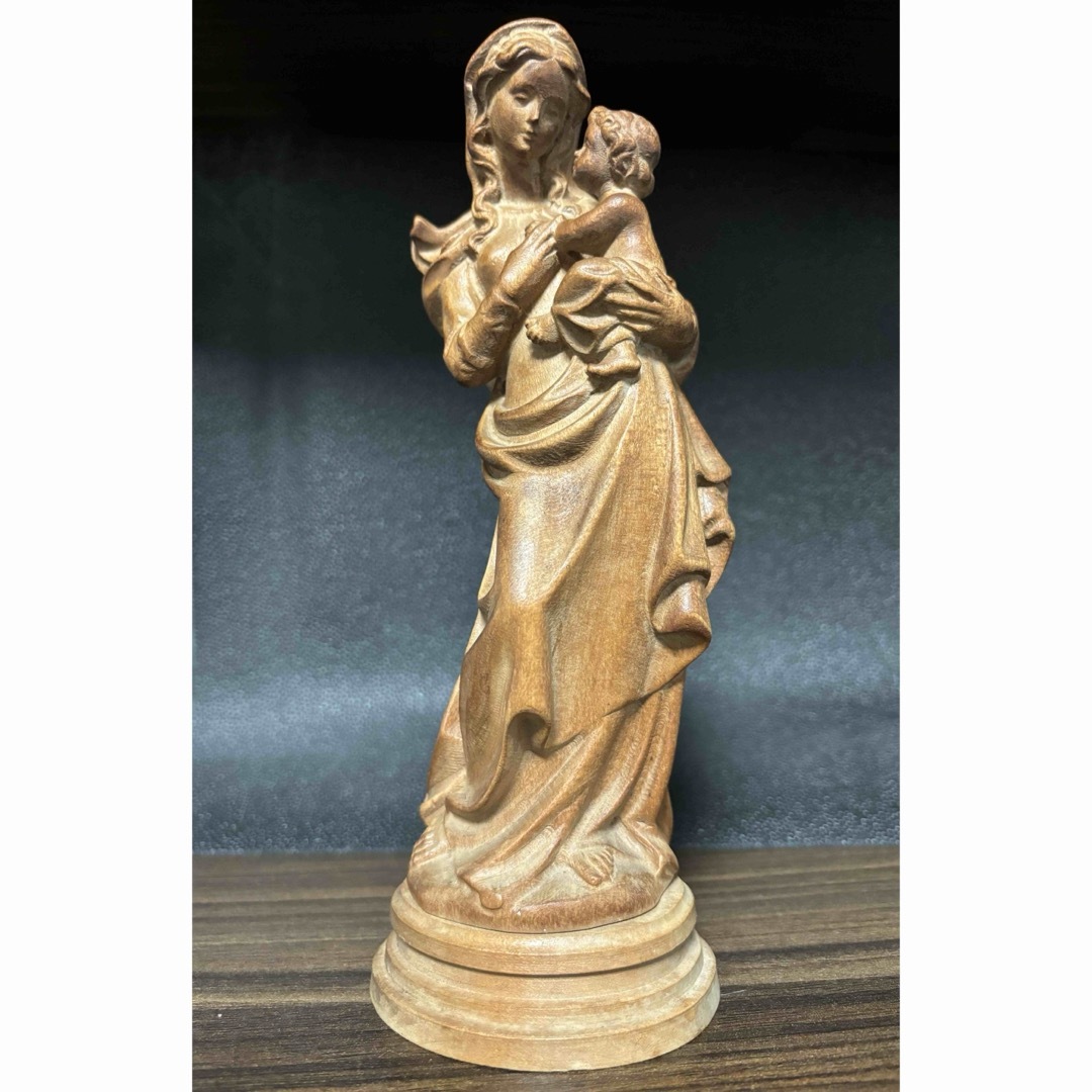 木彫り　聖母子像　ヴィンテージ( ˙꒳​˙  )木彫り