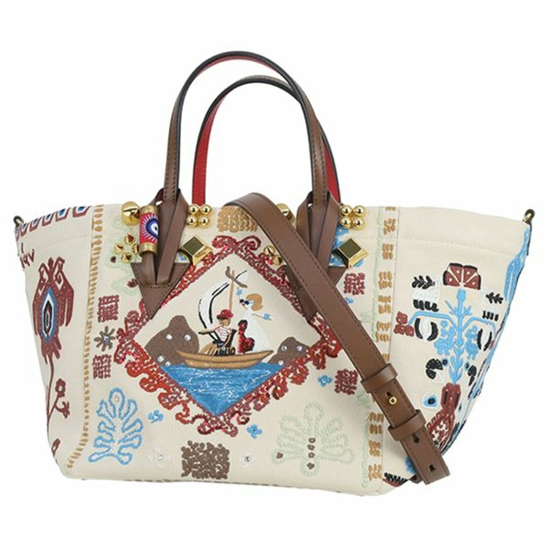 Christian Louboutin - クリスチャンルブタン バッグ レディース トートバッグ 2WAY ベージュ マルチカラー 超美品 8889