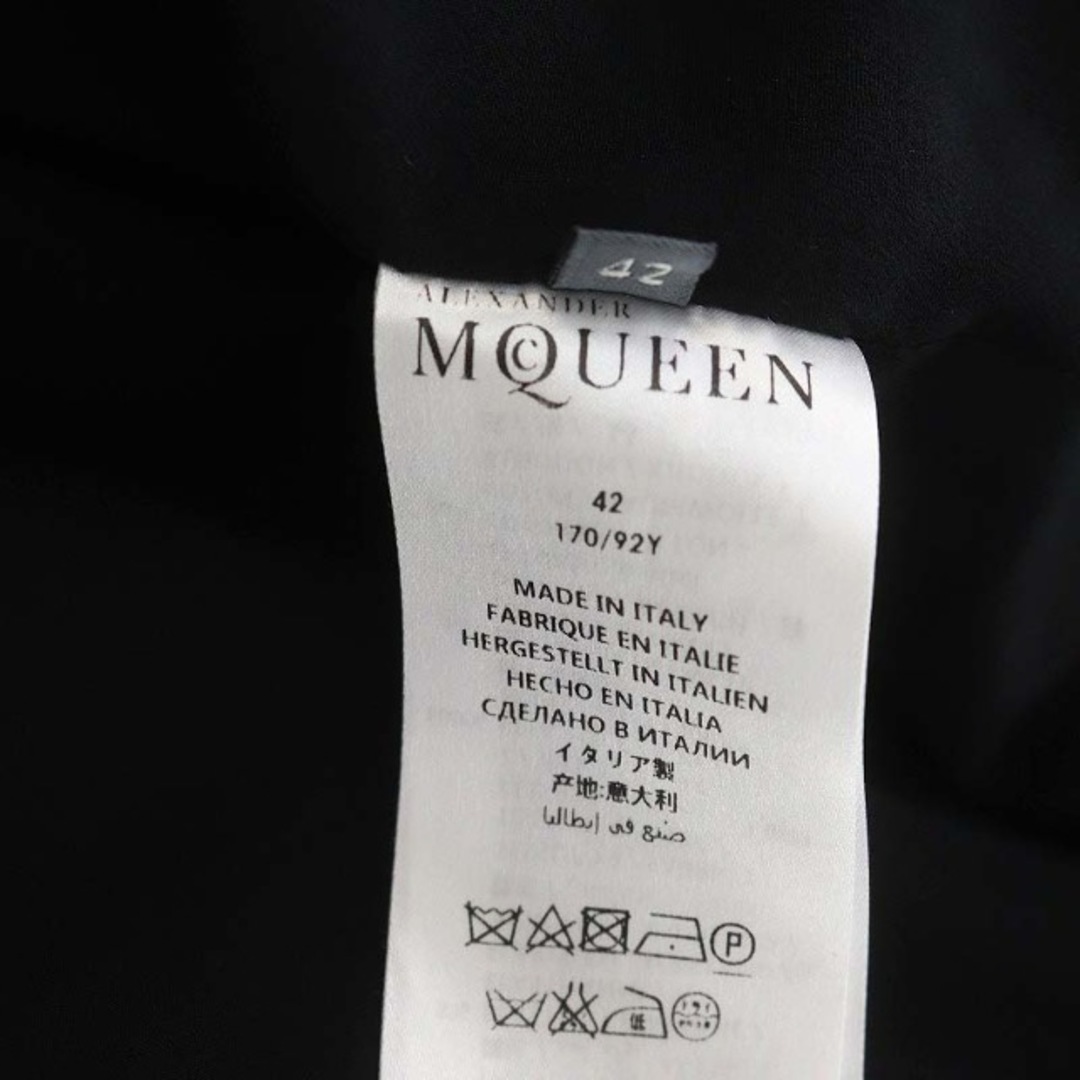 Alexander McQueen(アレキサンダーマックイーン)のアレキサンダーマックイーン ボンバージャケット ジップアップ シルク 42 黒 レディースのジャケット/アウター(ブルゾン)の商品写真