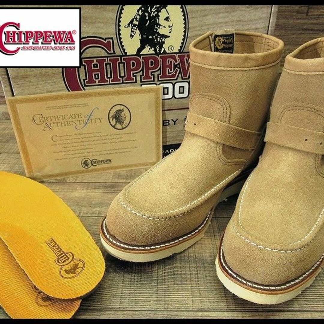 CHIPPEWA(チペワ)の黒タグ 新品 デッド チペワ 97875 スエード ブーツ サンド 28.0 ① メンズの靴/シューズ(ブーツ)の商品写真