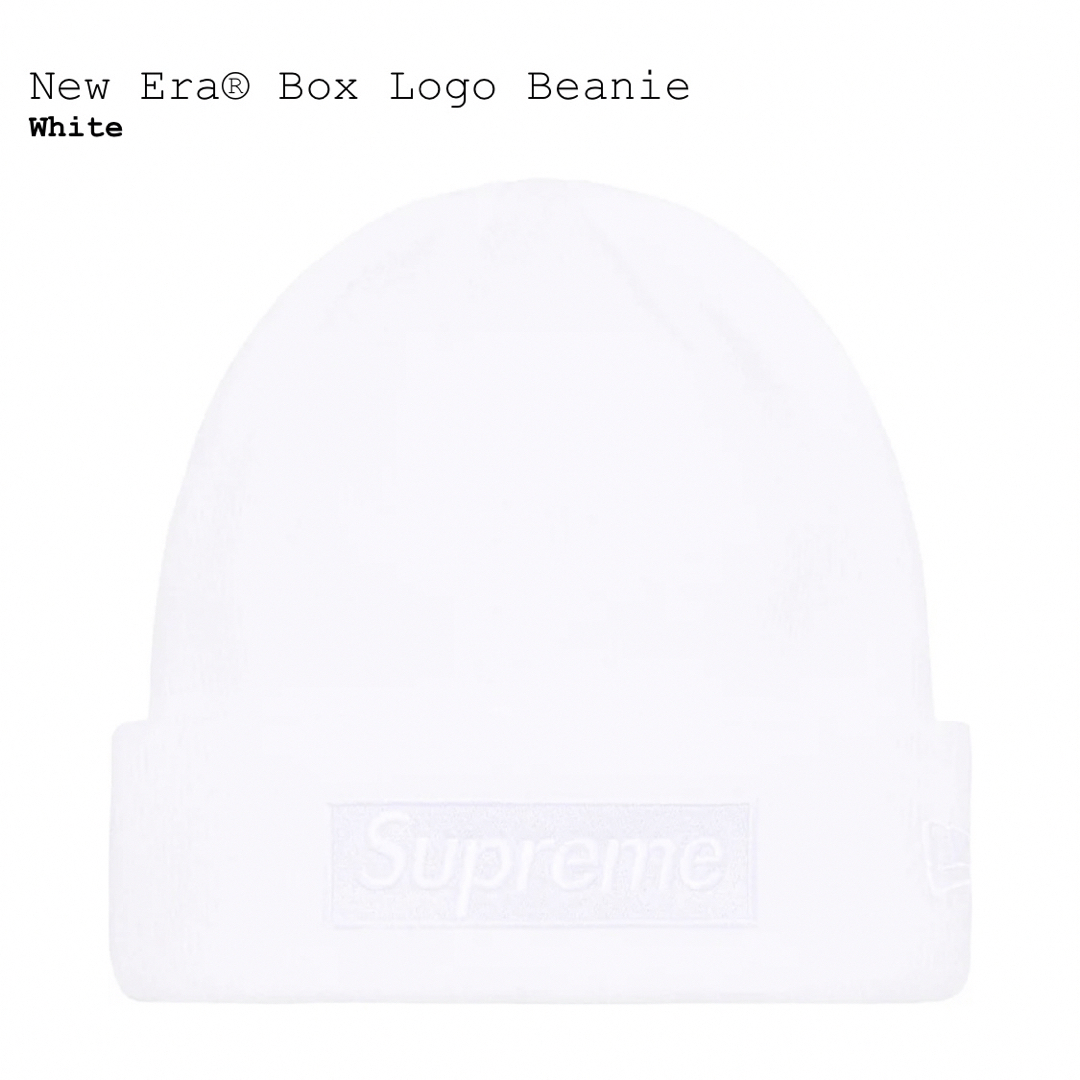 Supreme New Era Box Logo Beanie "White"帽子