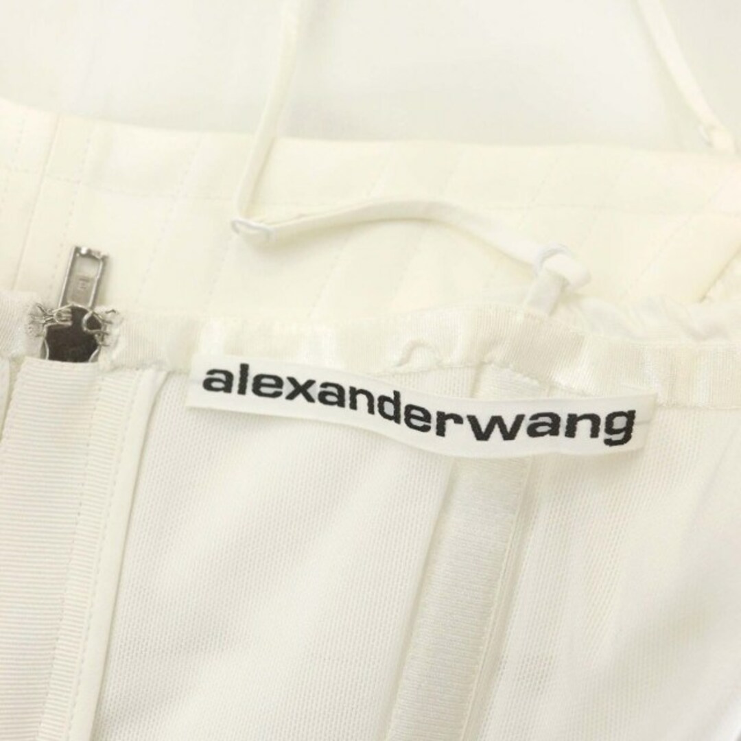 Alexander Wang(アレキサンダーワン)のアレキサンダーワン 近年モデル ギャザーキャミドレス ワンピース ミニ 6 白 レディースのワンピース(ミニワンピース)の商品写真