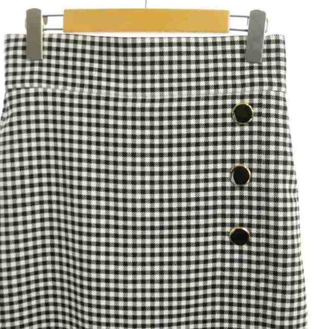 tiara(ティアラ)のティアラ Tiara ギンガムマーメイドスカート ロング チェック 3 黒 白 レディースのスカート(ロングスカート)の商品写真