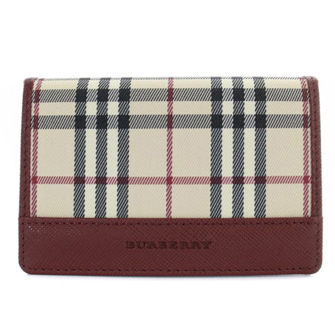 バーバリー BURBERRY ノバチェック カードケース 名刺入れ ボルドー バーバリー BURBERRY ノバチェック カードケース 名刺入れ ボルドー