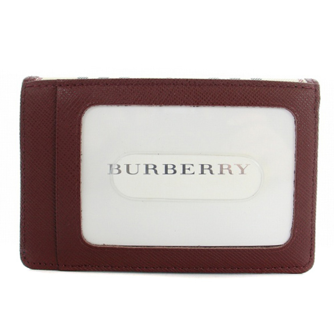 バーバリー BURBERRY ノバチェック カードケース 名刺入れ ボルドー バーバリー BURBERRY ノバチェック カードケース 名刺入れ ボルドー